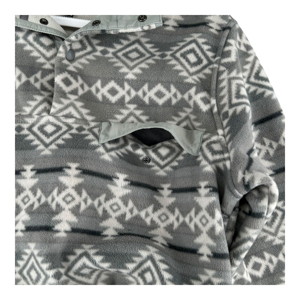 Southern Grit Pullover Fleece Aztec Geometric Navajo Western Gray Mens Medium - Picture 8 of 10